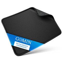 Gomin Mauspad Klein 230 x 180 mm, Gaming Mousepad rutschfest und Wasserdicht, Ohne störendes Logo verbessert Präzision und Geschwindigkeit, Mouse Pad Mini ideal für Büro, Laptop und Gaming, Schwarz
