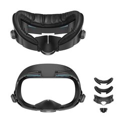 AMVR Verbessertes Comfort Face Cover Pad Facial Interface Kompatibel mit Meta/Oculus Quest 3 Zubehör, mit verstellbarem Drehknopf, mit PU Face Cushion Pad und Ice Silk Cotton