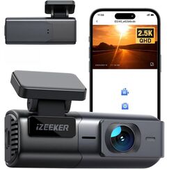 iZEEKER 2,5K Dashcam Auto, WiFi Dash Cam, Mini Auto Kamera, 1440P Dash-Cam Auto mit APP Steuerung, 24/7 Parküberwachung, WDR Nachtsicht, 170° Weitwinkel, G-Sensor, Loop-Aufnahme