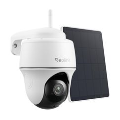 Reolink 3MP Überwachungskamera Aussen Akku WLAN 355°/140° Schwenkbar, 2K Solar IP Kamera Outdoor, Pan Tilt, PIR Bewegungsmelder, KI-Erkennung, 2,4GHz WiFi, 2-Wege-Audio, Argus PT Lite mit Solarpanel