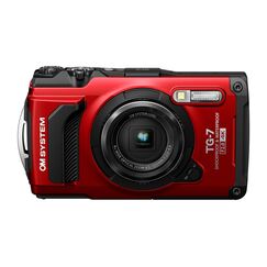 OM SYSTEM Tough TG-7 Rot Kompaktkamera,wasserdicht, stoßfest, Unterwasser- und Makro-Aufnahmemodi, 4K-Video mit F2.0 Objektiv, 4-Fach-Weitwinkelzoom (Nachfolgemodell Olympus TG-6)