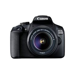 Canon EOS 2000D Spiegelreflexkamera - mit Objektiv EF-S 18-55 F3.5-5.6 III (24,1 MP, DIGIC 4+, 7,5 cm (3.0 Zoll) LCD, Display, Full-HD, WiFi, APS-C CMOS-Sensor), schwarz