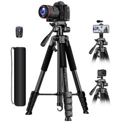 Victiv 2026 Upgrade Kamera Stativ, 174cm Verstellbares Camera Tripod, mehr Stabilität und Komfort, Aluminium Dreibein Stativ mit 3-Wege-Kopf für DSLR Canon Nikon Sony, Fotostativ für iPhone Smartphone