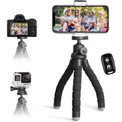 UBeesize Handy Stativ, Mini Stativ für Smartphone und Kamera, Tripod Ständer mit Wireless Fernbedienung