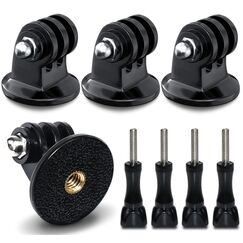 Stativ Mount Adapter Aluminium Stativ Adapter Tripod Mount Adapter Stativadapter mit Knurled Screws Kamera Halterung Zubehör Stativadapter für GoPro Hero 10, 9, 8, 7, 6, 5, DJI Osmo Action Kameras