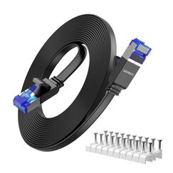UGREEN Cat 8 LAN Kabel 10meter 40Gbps Netzwerkkabel 2000MHz Ethernet Kabel POE RJ45 falch Kabel kompatibel mit PS5/4 Router Switch Steam Deck (10M)