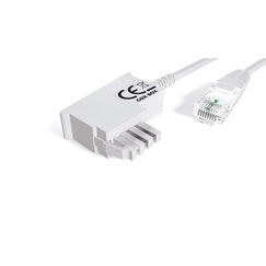 COXBOX 2,5 m DSL Kabel Fritzbox, Speedport, Easybox - TAE Kabel RJ45 weiß - VDSL ADSL WLAN Router-Kabel mit Twisted Pair für eine zuverlässige Verbindung
