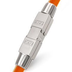 HB-DIGITAL 1x CAT 7 LSA werkzeugloser Netzwerkkabel Verbinder CAT 7 STP feldkonfektionierbare Kupplung Adapter Verlängerung für LAN Verlegekabel Ethernet Installationskabel