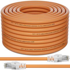 LAN Kabel 20 Meter, Cat 7 Netzwerkkabel 20m Outdoor, Ethernet Kabel Schirmung Wlan Kabel S/FTP Internetkabel, Hohe Geschwindigkeit Patchkabel Gigabit 10000Mbit/s 600MHz RJ45 Kabel für Router Modem