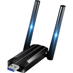 USB WLAN Stick Adapter für PC - Internet Stick 1300Mbps USB 3.0 Dual Band 2.4GHz/5.8GHz WLAN Adapter PC mit 2 x 5dBi Antenna PC/Laptop, Kompatibel mit Windows 11/10/8/7/Vista/XP, Mac OS 10.9-10.15