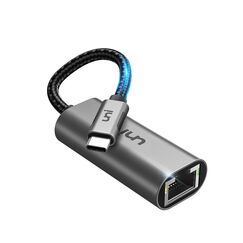 uni USB C auf Ethernet Adapter 1000Mbps, Thunderbolt USB C auf RJ45 LAN Netzwerkadapter, Kompatibel mit iPhone 16, iPad Pro/Air, MacBook Pro/MacBook Air, Galaxy S23, Surface Book, Dell XPS usw.