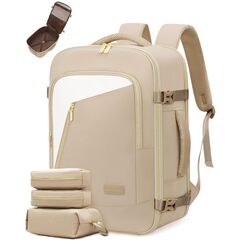 LOVEVOOK Rucksack Handgepäck Flugzeug, Reiserucksack Damen Groß, Travel Backpack Laptop Rucksäcke 17.3 Zoll mit Laptopfach, Carry On Luggage für Reise Arbeit Business Weekender