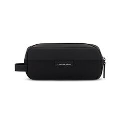 Kapten & Son Bergen Accessory Case All Black 1L | Kosmetiktasche Klein Damen & Herren Schwarz | Ideal als Reise- & Kabeltasche Organizer | Federmäppchen, Etui & Schminktasche