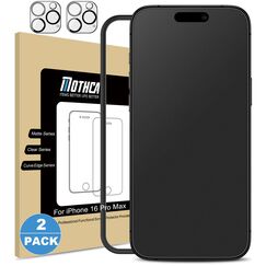 Mothca Matte Schutzfolie für iPhone 16 Pro Max, 2x 9H Matt Schutzglas Screen Protector + 2x Kameraschutz, 2,5D Displayschutz Folie Blendschutz Anti-Fingerabdruck Papier (6,9-Zoll)