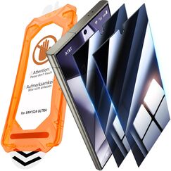 UniqueMe für Samsung Galaxy S24 Ultra für Panzerglas Sichtschutz - [Full Screen Displayschutz] Schutzfolie Sichtschutz für Samsung Galaxy S24 Ultra Schutzglas,Auto Installation,2 Stück