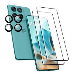 FDHYFGDY 2+4 Stück Schutzfolie für Motorola Edge 60/60 Fusion/60 Pro Panzerglas, Kameraschutz und Glasschutzfolie, 9H Härte, Anti-Bläschen HD Displayschutz