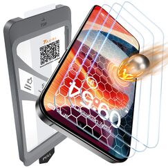 TAURI für iPhone 15 Panzerglas 6,1" mit Staubfreie Installationswerkzeug, Gehärtete Glas Displayschutz, Full Screen Kratzfest Schutzglas, Anti-Fingerabdruck und Bubbles Schutzfolie, 3 Stück