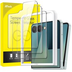 JETech Front Schutzfolie für Samsung Galaxy Z Flip 7 2025, Gehärtetes Glas Displayschutz mit Einfachem Installationswerkzeug, Hat Keinen Einfluss auf die Hülle, HD Klar, 3 Stück