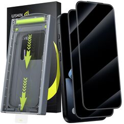 WSKEN für iPhone 16/15 für Panzerglas Sichtschutz - [Auto Dust-Elimination][24°Anti Spy] 9H Privacy Anti Reflexion Schutzfolie Full Screen Displayschutz Folie,Anti Fingerabdruck,Bläschenfrei,2 Stück