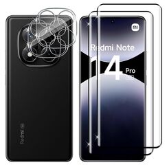 Lutree für Xiaomi Redmi Note 14 Pro 5G/Poco X7 5G Schutzfolie, 2+2 Stück 3D Schutzglas und Kameraschutz Folie, 9H Härte HD Displayschutz Anti- Kratzer Bläschenfrei Displayfolie
