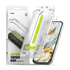 Ringke Easy Slide Glass [2 Stück] Kompatibel mit Google Pixel 9a Panzerglas Displayschutz mit Installationstool, HD-Qualität 9H Härte Gehärtetes Glas Schutzfolie