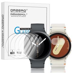 NEWZEROL 4 Stück Schutzfolie Kompatibel für Samsung Galaxy Watch 8/7 /6/5/ 4 40mm Displayschutz (Durchmesser 37 mm), 2.5D Arc Edges 9H Glas Anti-Kratzer Blasenfrei Displayschutz