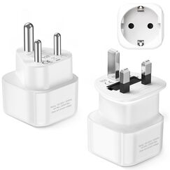 LENCENT Typ D und Typ G Kombi-Reiseadapter für Malediven Sri Lanka Tansania Sansibar Ghana Reisesteckdose Reisestecker Steckdose Netzadapter Stecker Adapter Stromadapter