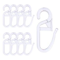 Redamancy Gardinenhaken, 120 St&uuml;ck Universal &Uuml;berklipshaken, Transparent Faltenlegehaken, mit 6mm &Ouml;se Gardinenhaken, f&uuml;r Vorhangstangen und Gardinenstangen