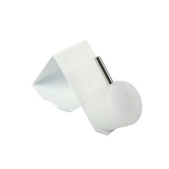 dekondo 2X Fensterhaken/Dekohaken f&uuml;r Gardinenstangen/Vitragenstangen/Scheibengardinen (sowohl seitlich als auch Oben zu befestigen) (20-25mm Fensterdicke, Wei&szlig;)