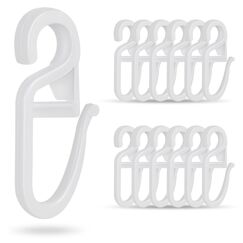tonyg-p 120 &Uuml;berklipshaken Gardinenhaken Faltenlegehaken f&uuml;r Gardinenringe 5mm, Vorhang Haken Gardinen Zubeh&ouml;r (Wei&szlig;)