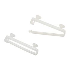 GARDINIA Schlaufengleiter, F&uuml;r Gardinenschienen und Gardinenstangen mit Laufkanalbreite 10 mm, Kunststoff, Wei&szlig;, 10 St&uuml;ck