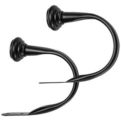 Amazon Basics Dekorativer Raffhalter f&uuml;r Gardinen, 2er-Pack, Schwarz