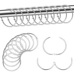 tonyg-p 20 St&uuml;ck Metall Vorhangringe Duschvorhang Ringe Vorhang H&auml;ngend Ringe f&uuml;r Fenster T&uuml;r Duschvorh&auml;nge, 50 mm Innendurchmesser (Silber)