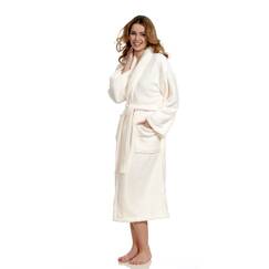 Buscher 30109-115 Bademantel Unisex Teddy Pl&uuml;sch Gr&ouml;sse S Natur