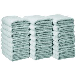 Amazon Basics Handtücher aus Baumwolle 24er-Pack 24-Pack eisblau