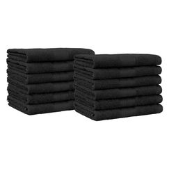 Amazon Basics Bleichbeständiger Baumwoll-Waschlappen - 12 Stück , Schwarz, ‎36,2 x 27,56 x 12,34 cm