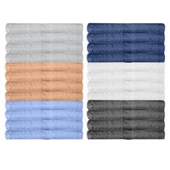 KAHAF COLLECTION Best Towel Waschlappen, extra saugfähig, 100% Baumwolle, 30,5 x 30,5 cm, Mehrfarbig, 24 Stück