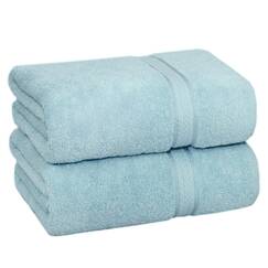 COTTON CRAFT Ultra weiche Badetücher – 2 Stück – 35 x 70 – saugfähig schnell trocknend für jeden Tag Luxus Hotel Badezimmer Spa Fitnessstudio Dusche Strand Pool Reise Wohnheim – 100% Baumwolle – 580