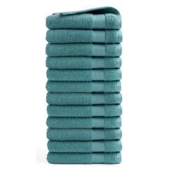 DoubleDry Premium Handtuchset – 12er Pack Hotel Collection – 50x100 cm – 500 g/m², 100% Baumwolle – Öko-Tex MIG Zertifiziert – Handtücher für Fitnessstudio, Spa & Strand - (Denim Blau)