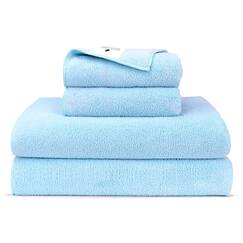 YOOFAN 4er Badetücher Set- Handtuch Ultra saugfähige Handtuchset, Superweiche schnell trocknende Handtücher 2er Badetücher+2er Handtücher, Blau
