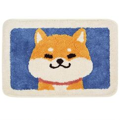 Ankah Shaggy Bath Mat Shower Rug, Soft and Comfortable, High Absorbent and Anti Slip, Machine Washable Fit for Bathtub, Shower and Bath Room 18" x 26" (Cute Dog)