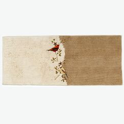 Avanti Linens - Badematte, weicher und saugfähiger Baumwollteppich, von der Natur inspirierte Badezimmer-Dekoration, vergoldete Vogel-Kollektion, 61 x 152,4 cm