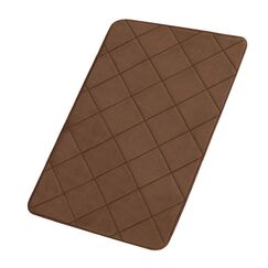 FindNew Rutschfeste weiche Mikrofaser-Memory-Foam-Badvorleger, mit rutschfester Unterseite, waschbar, schnell trocknend 20"X 32" coffee