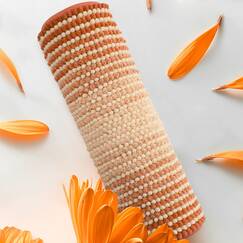 BSICPRO Badematte, rutschfest, 50,8 x 81,3 cm, wasserabsorbierend, Chenille, Badezimmer-Bodenmatte, maschinenwaschbar (K&uuml;rbisorange)