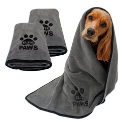 Elite Paws® Luxuriöse große Mikrofaser-Hundehandtücher (2 Stück). Extra weich, dick, 140x70 cm, super saugfähig, Welpenpflegeprodukt, Trockenmantel/XL-Badematte/Decke Alternative