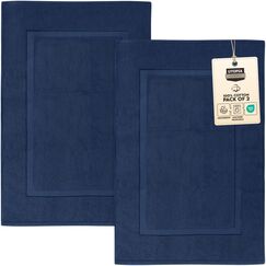 Utopia Towels - 2er Pack groß Badematte Badvorleger (53 x 86 cm) - 100% Baumwolle Frottee -Waschbare Badteppich (Marineblau)