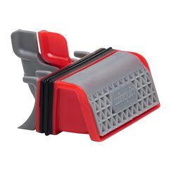 Wirquin 30723382 Slim+ Membran mit abnehmbarem Haarsieb für Duschablauf, Rot und Grau