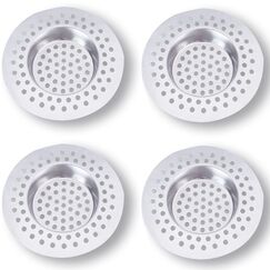 ENXINYI Abflusssieb Dusche Edelstahl(4er Set) - 7.5 x 7.5 cm Haarsieb Dusche,90 Löcher Waschbecken Sieb,Sieb für Spülbecken,Badezimmer,Küche