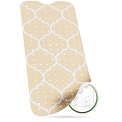 SilverRack Badewannenmatte 100x40 cm (Marokko Motiv Beige Vanilla) - Antirutschmatte Badewanne BPA frei für Kinder und Babys - Duschmatte schimmelresistent & maschinenwaschbar - Boho Badematte