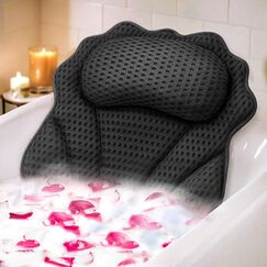 Badewannenkissen RUVINCE Ergonomisches Luxus-Badewannenkissen mit Kopf-, Nacken-, Schulter- und Rückenstütze, 4D-Badekissen für Badewanne mit 6 leistungsstarken Saugnäpfen, passend für alle Badewannen